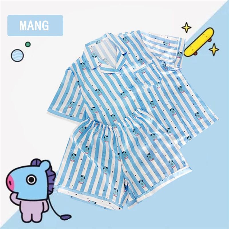 BTSグッズ 夏用 パジャマ ルームウェア 短袖短ズボン 薄手 韓国
