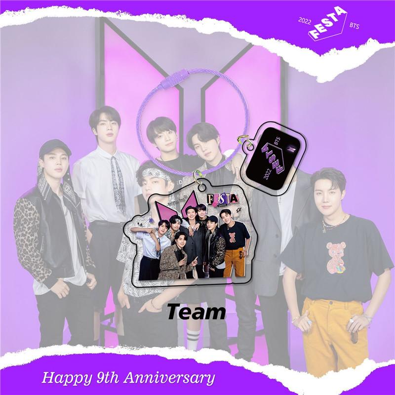 防弾少年団 BTS バンタン FESTA キーリング プラスチック キーホルダー