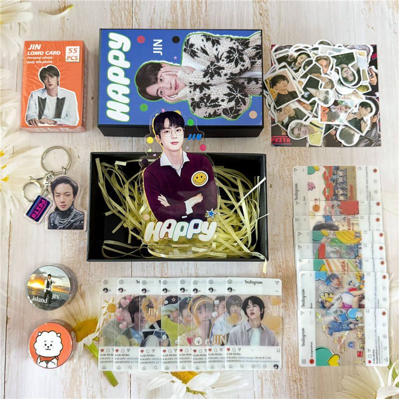 JINグッズ ギフトボックス フォトカード HAPPY テープ セット BTS