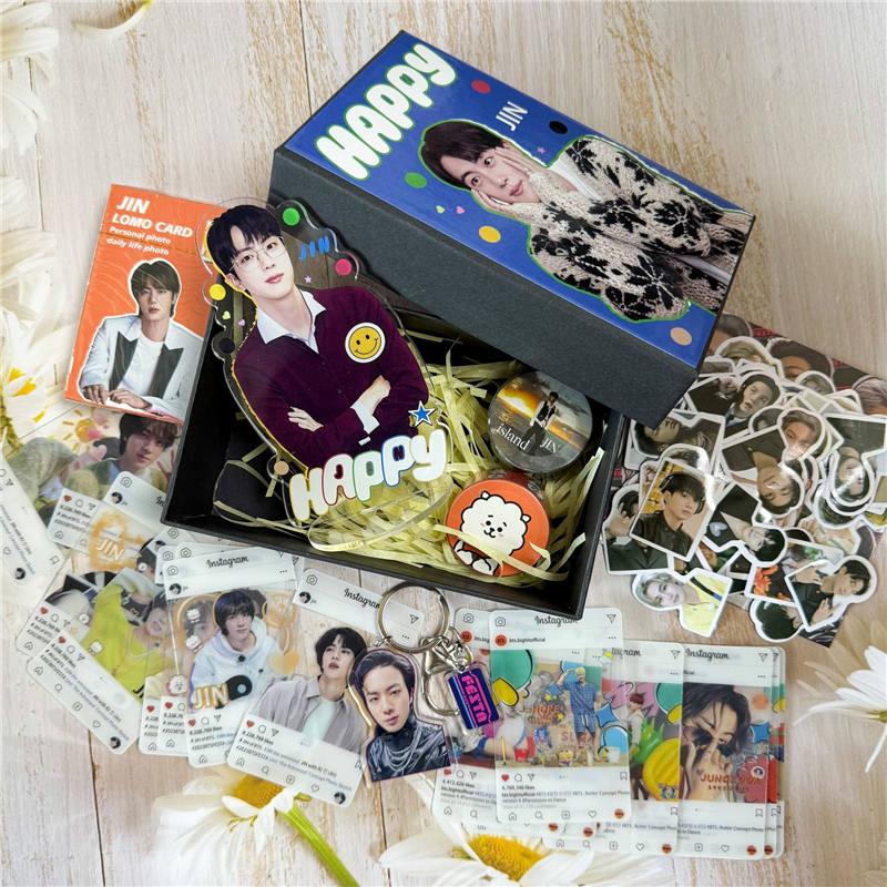 JINグッズ ギフトボックス フォトカード HAPPY テープ セット BTS