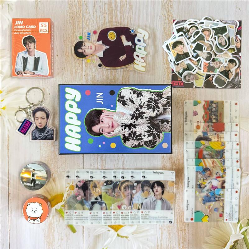 JINグッズ ギフトボックス フォトカード HAPPY テープ セット BTS