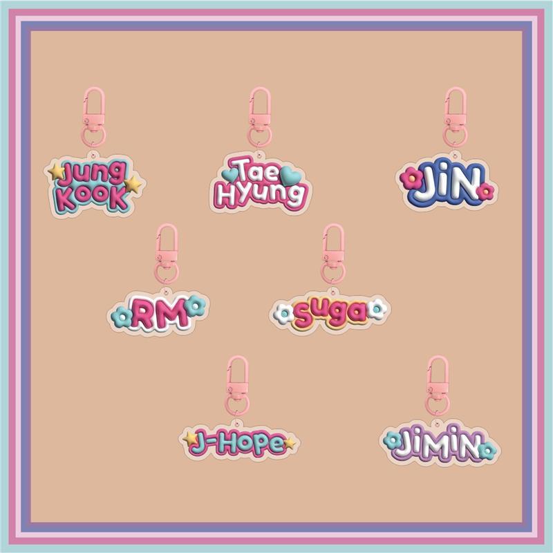 2番目半額 BTSグッズ 防弾少年団 バンタン 名前 キーリング アクリル