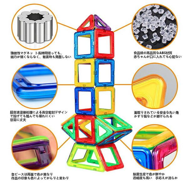 磁石ブロック ネットブロック 40ピース 磁気おもちゃ ピタゴラス