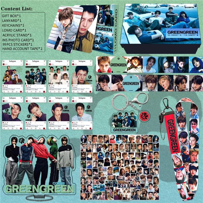 【韓国POPUP限定 】CORTIS GREENGREEN コンプリート　トレカ CORTISグッズ GREENGREEN ギフトボックス フォトカード テープ セット