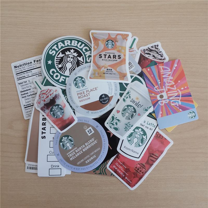 シール スターバックス 25枚 スタバ シールセット スティッカー Starbucks 手帳 写真 グッズ 防水 趣味 可愛い おしゃれ 大きめ｜twast｜02