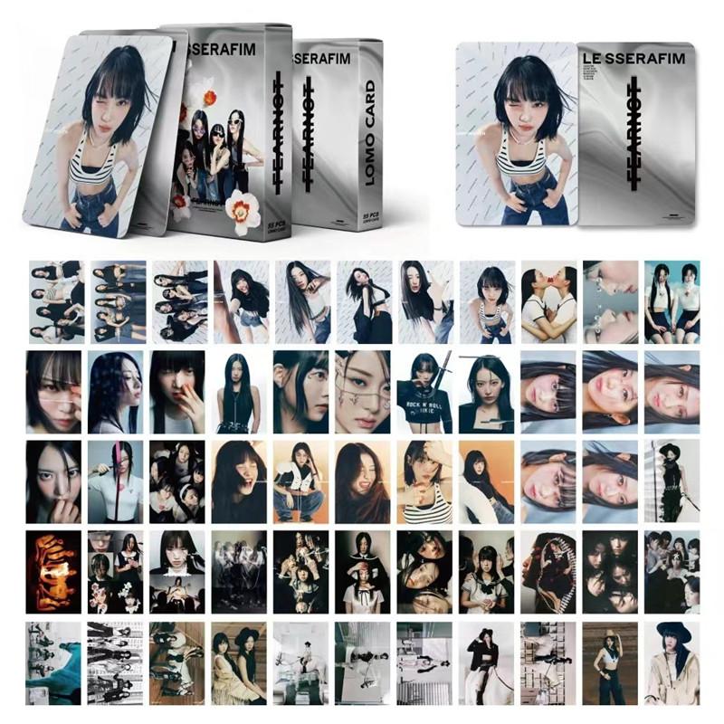 LE SSERAFIMグッズ フォト カード 55枚 セット トレカ ルセラフィム 写真 全員 フォトカード K-POP 韓国 アイドル FEARNOT 応援 小物 LOMOカード｜twast｜02