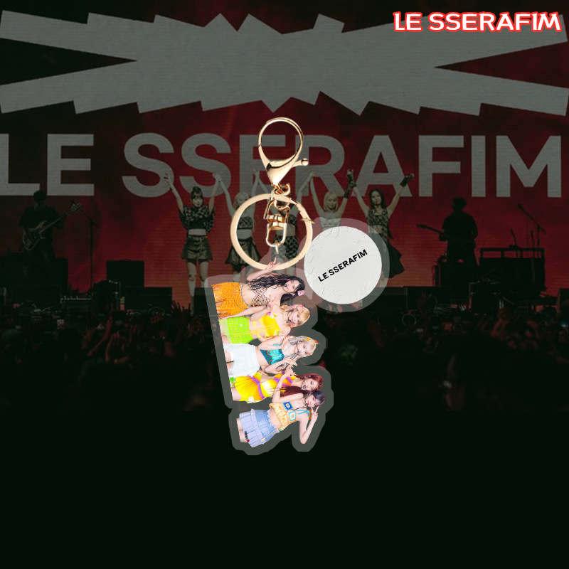 LE SSERAFIM うちわ キーリング セット フラットガシャポン】LE SSERAFIM クリアうちわコレクション
