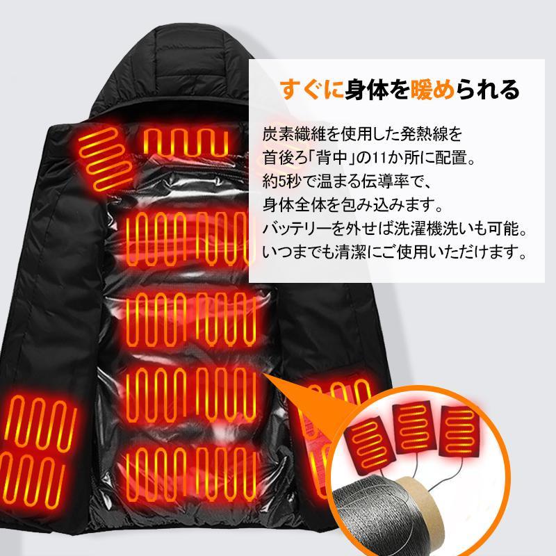 【火気厳禁】電熱ウェア ジャケットS＋パンツライナーS＋サーモスタット KandH