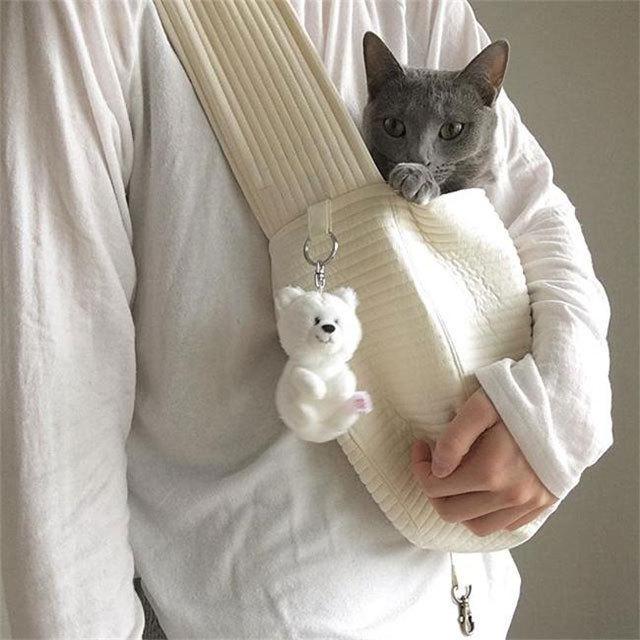 【未使用】seoru スリング M 韓国 キャリーバッグ ペット 犬 猫 美品】seoru スリングとクッションセット 韓国 キャリーバッグ ペット