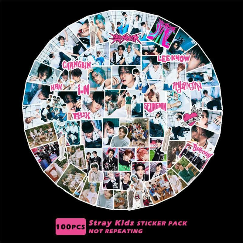 Stray Kidsグッズ シール シールセット 100枚 ストレイキッズ 樂-STAR