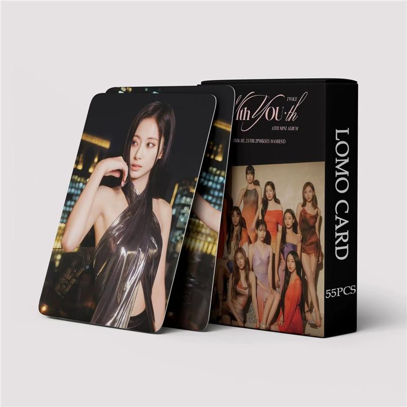 TWICEグッズ フォト カード 55枚 セット トレカ トゥワイス WITH YOU-TH 写真 全員 3タイプ フォトカード K-POP 韓国 アイドル 応援 小物 LOMOカード |  | 09