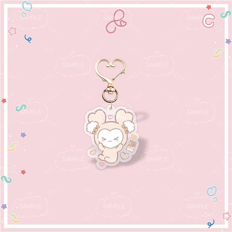2番目半額 TWICEグッズ キーリング アクリル キャラクター ラブリー