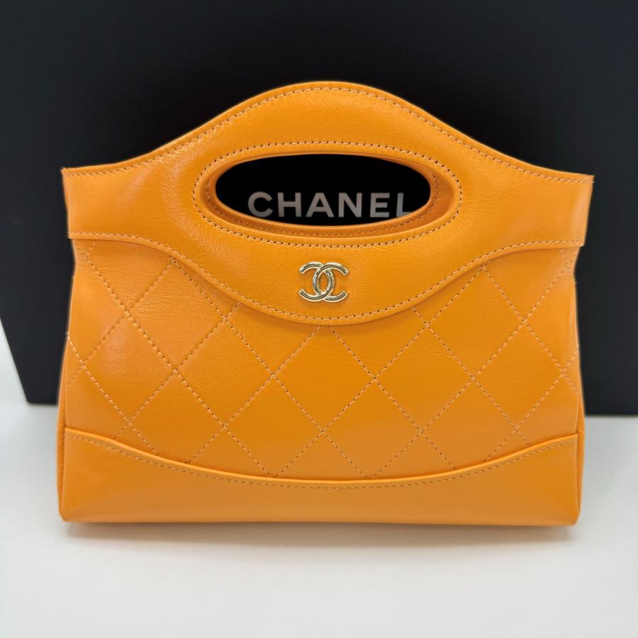 CHANEL シャネル シャネル31 ミニ ランダム番 カーフスキン オレンジ