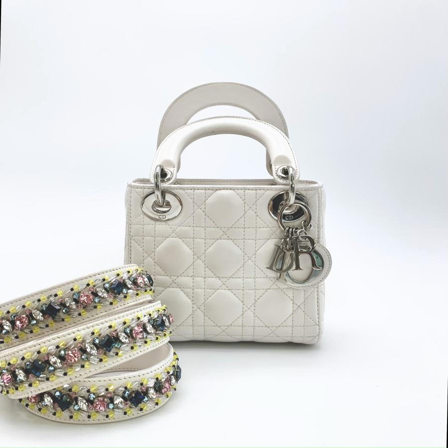 Dior ディオール レディディオール ミニ カナージュ 2WAYハンドバッグ