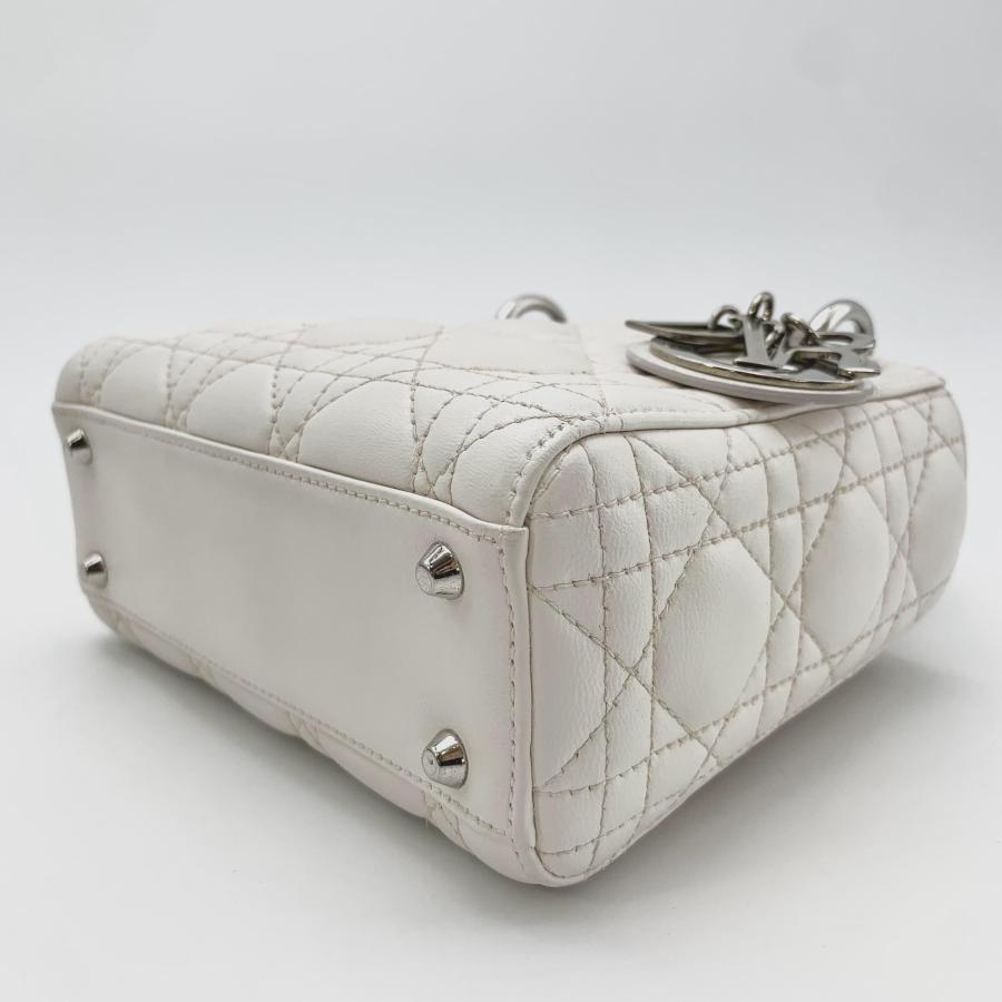 鑑定済 Dior ディオール レディディオール ミニカナージュ 2WAYバッグ Dior ディオール マイクロカナージュレディーディオールミニ2WAY