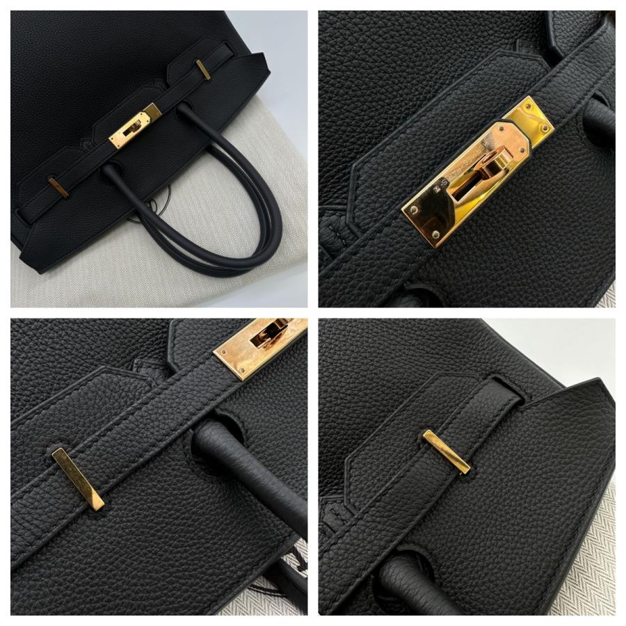 HERMES エルメス バーキン35 トゴ ゴールド金具 ブラック 黒 ノワール