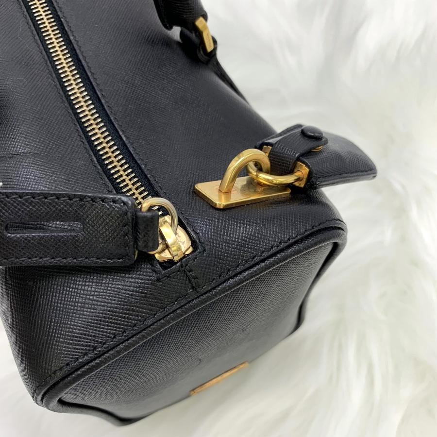 PRADA プラダ BR0487 サフィアーノスポーツレザー 黒 ミニボストン