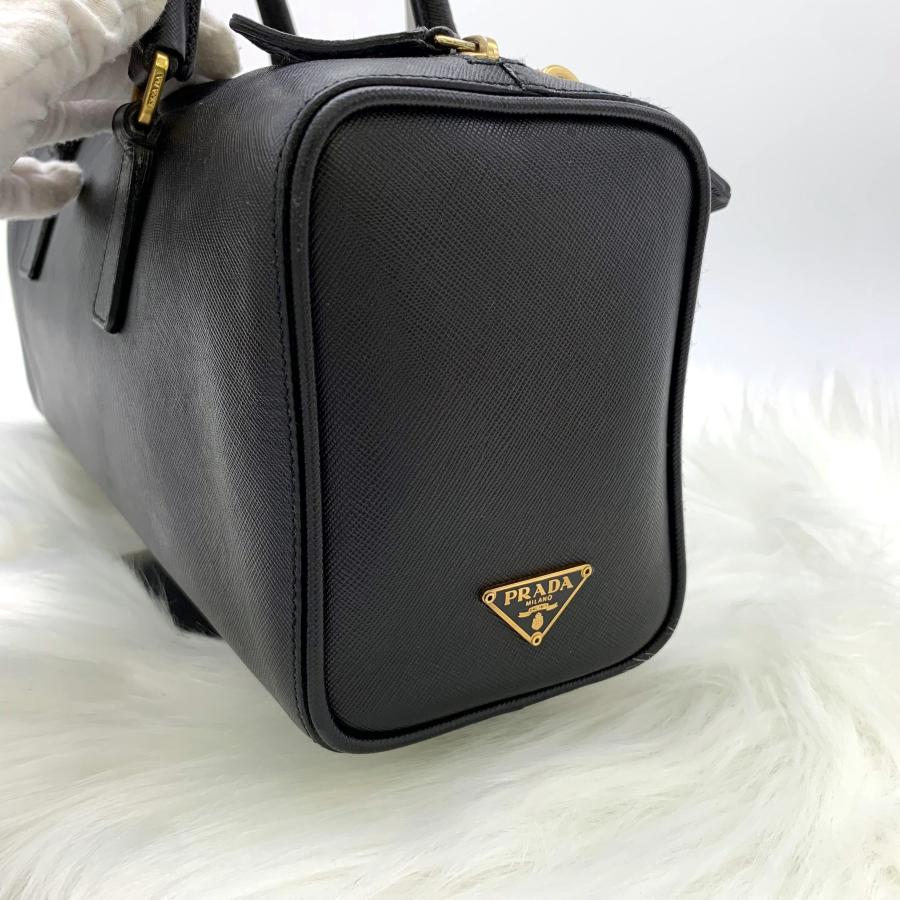 PRADA プラダ BR0487 サフィアーノスポーツレザー 黒 ミニボストン