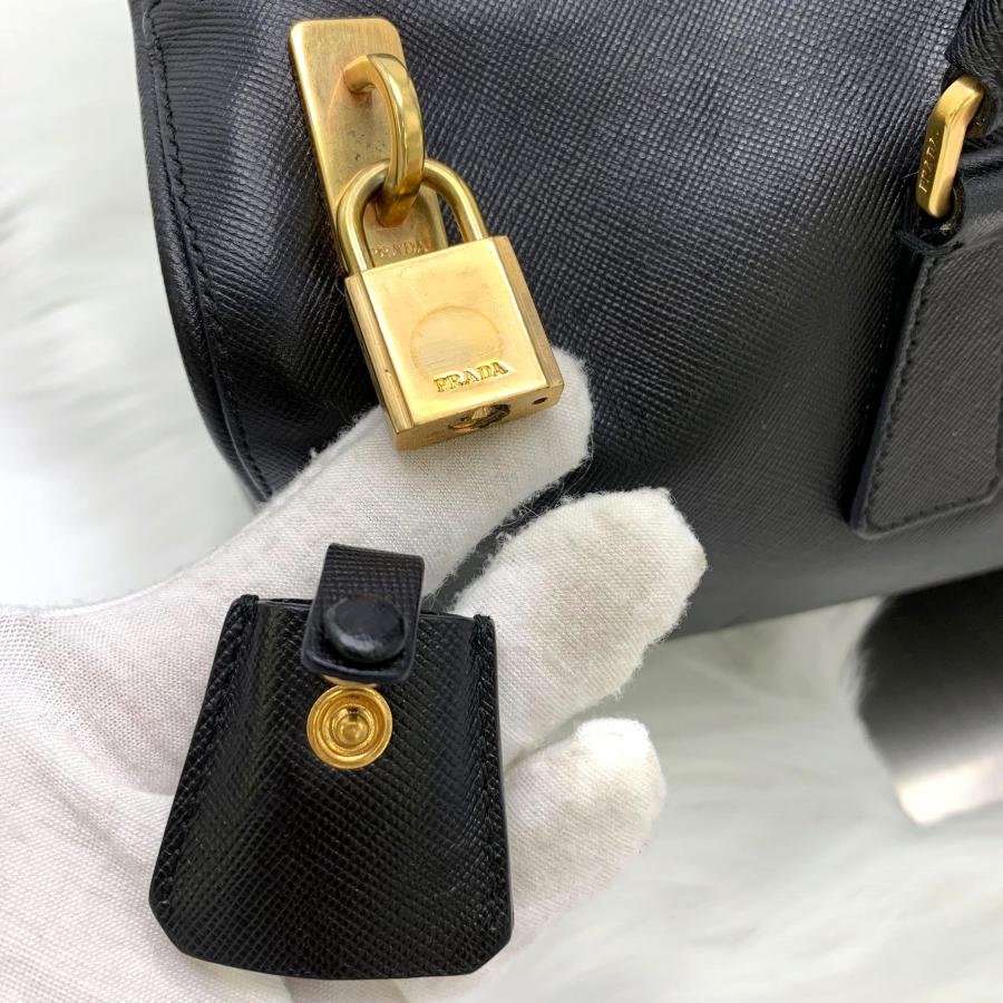 PRADA プラダ BR0487 サフィアーノスポーツレザー 黒 ミニボストン
