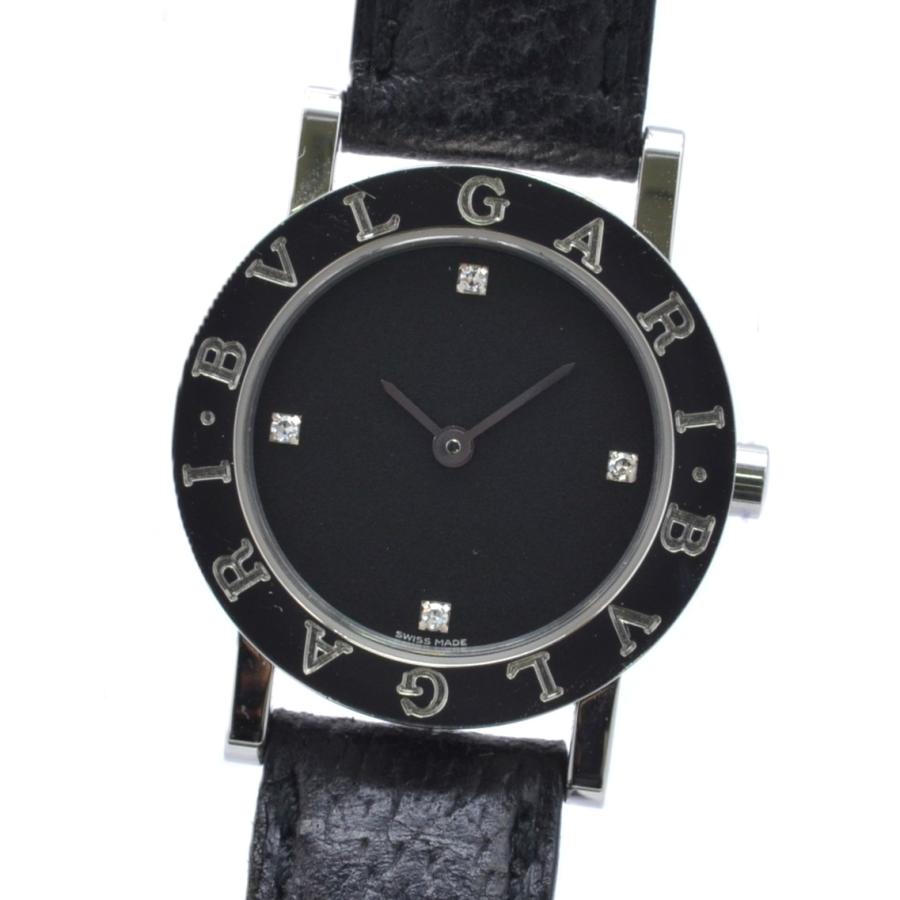 BVLGARI ブルガリ ブルガリブルガリ 4Pダイヤ 黒文字盤 レディース
