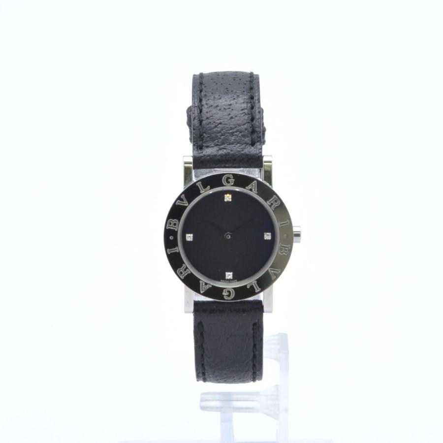 BVLGARI ブルガリ ブルガリブルガリ 4Pダイヤ 黒文字盤 レディース