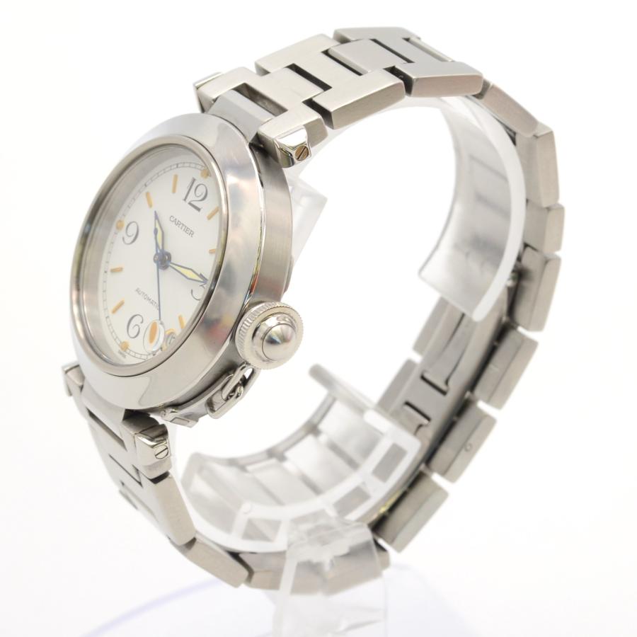 CARTIER カルティエ パシャC W31015M7 ビッグデイト SS AT/自動巻 白 