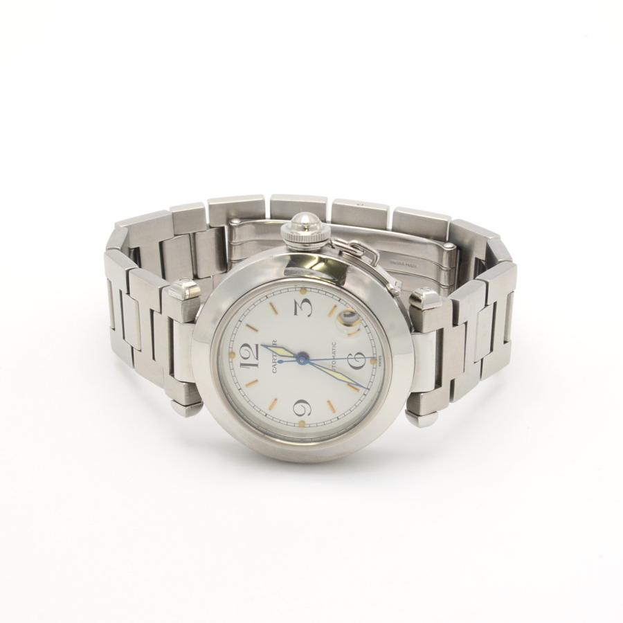 CARTIER カルティエ パシャC W31015M7 ビッグデイト SS AT/自動巻 白
