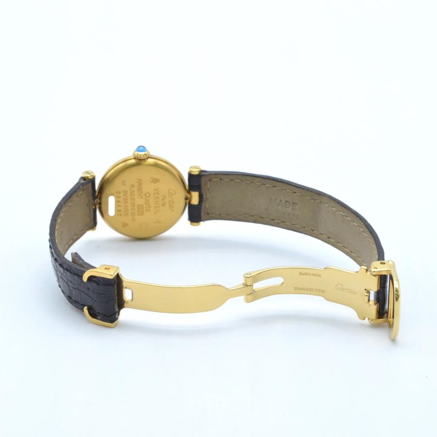 CARTIER カルティエ マストヴァンドーム ヴェルメイユ GP/革 クォーツ