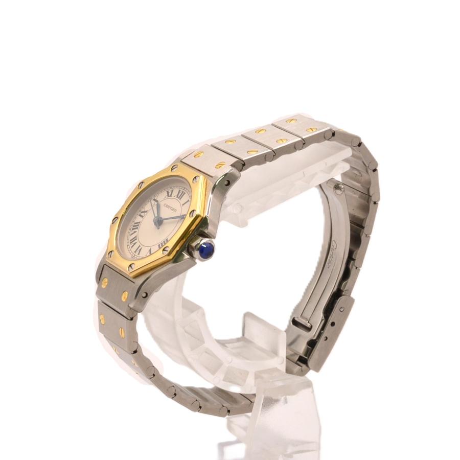 CARTIER カルティエ サントスオクタゴン クォーツ レディース腕時計 SS