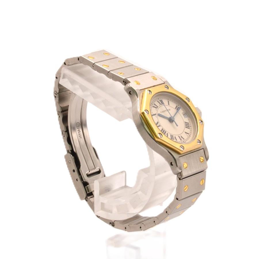 CARTIER カルティエ サントスオクタゴン クォーツ レディース腕時計 SS
