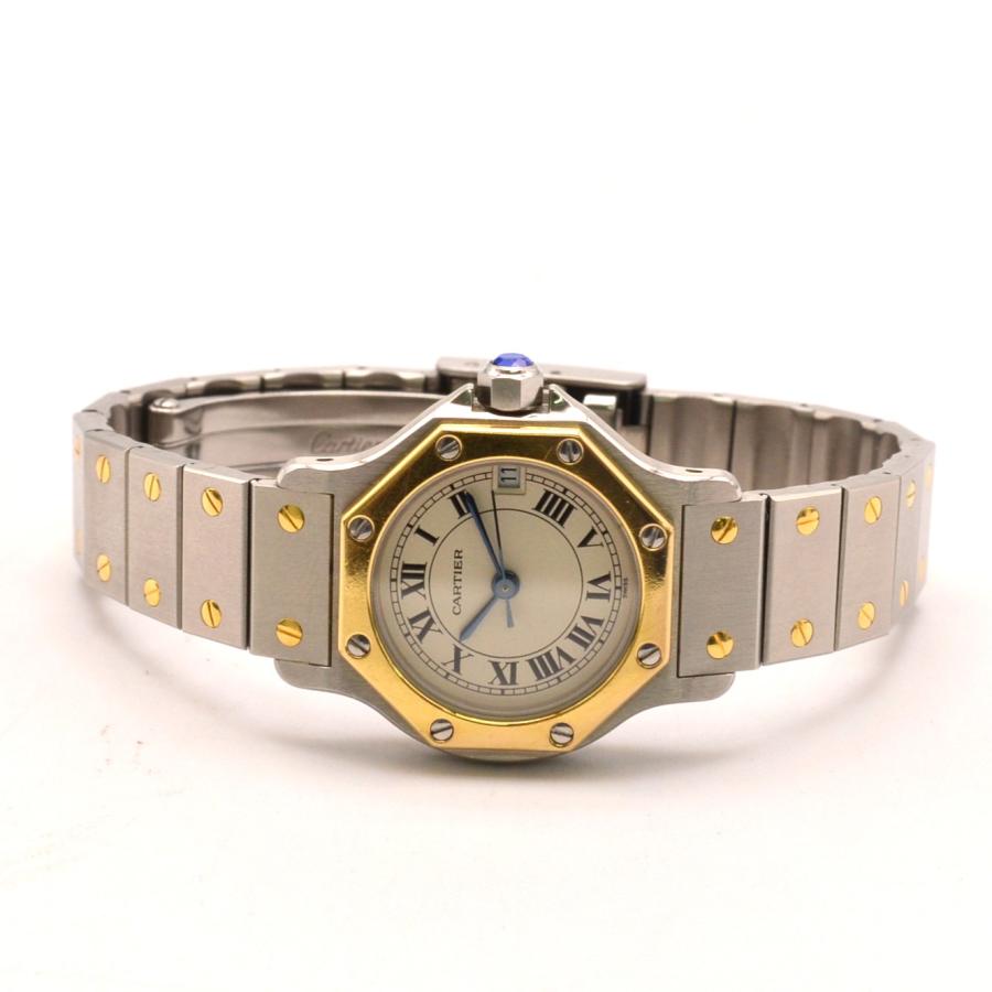CARTIER カルティエ サントスオクタゴン クォーツ レディース腕時計 SS