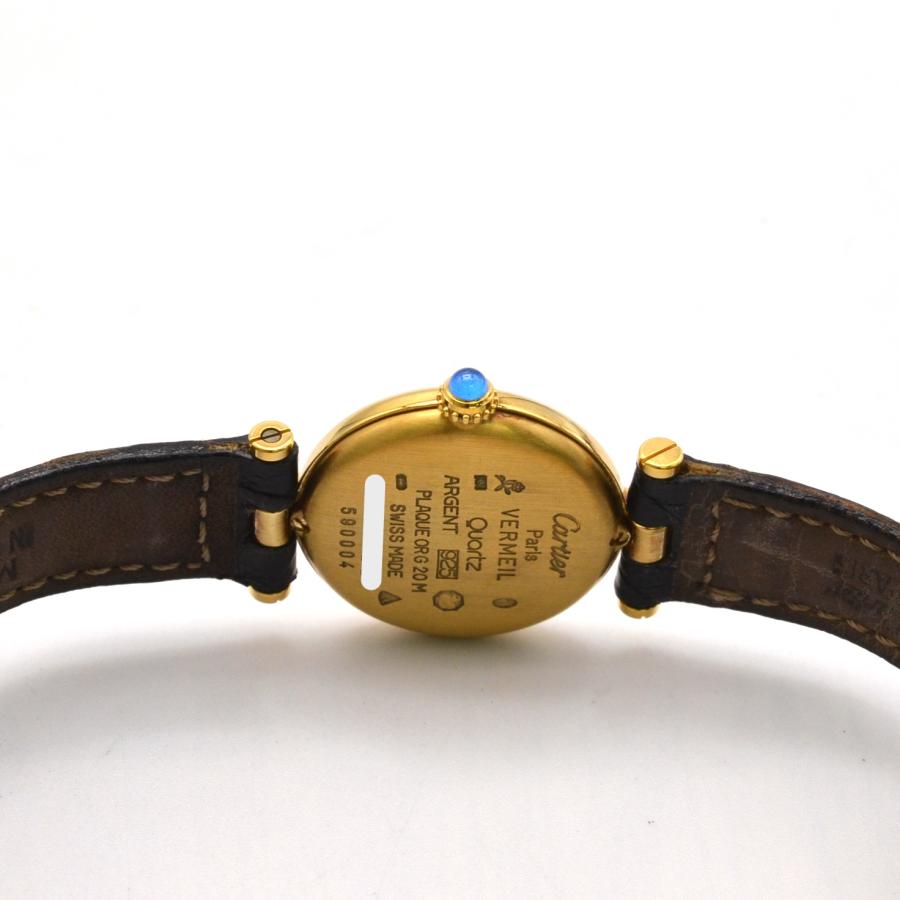 CARTIER/カルティエ】 マストヴェルメイユ 590004 腕時計 GP/レザー 