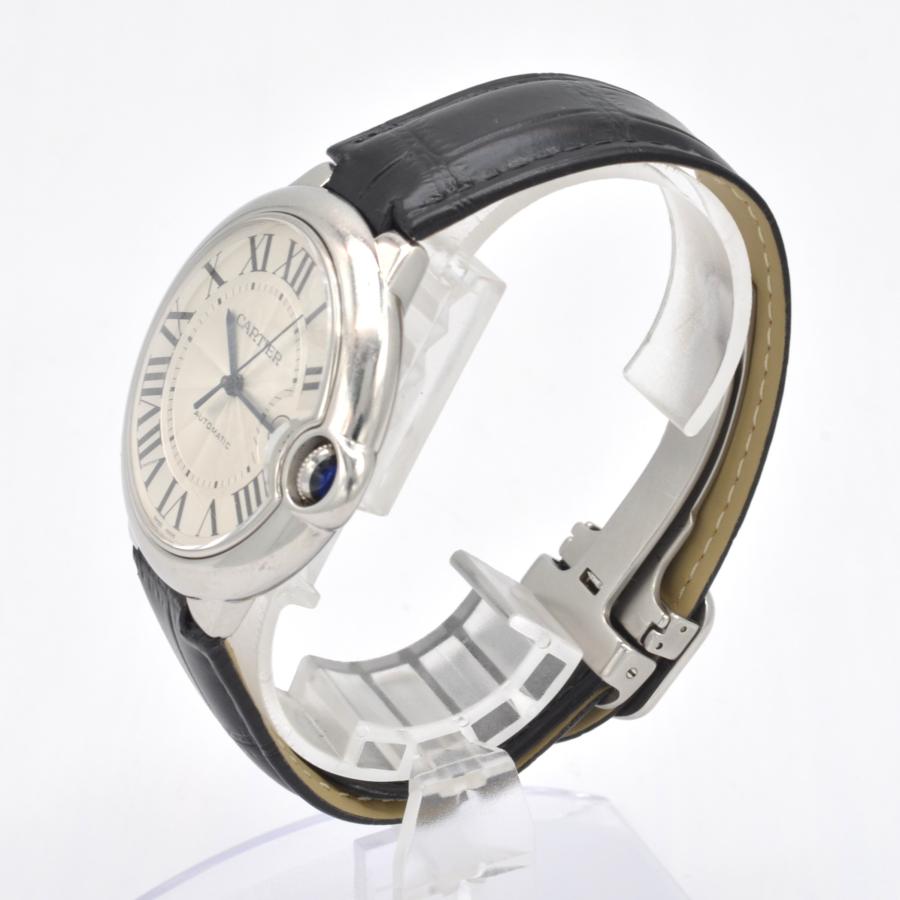 カルティエ CARTIER バロンブルー 3765 クォーツ SS×レザー メンズ
