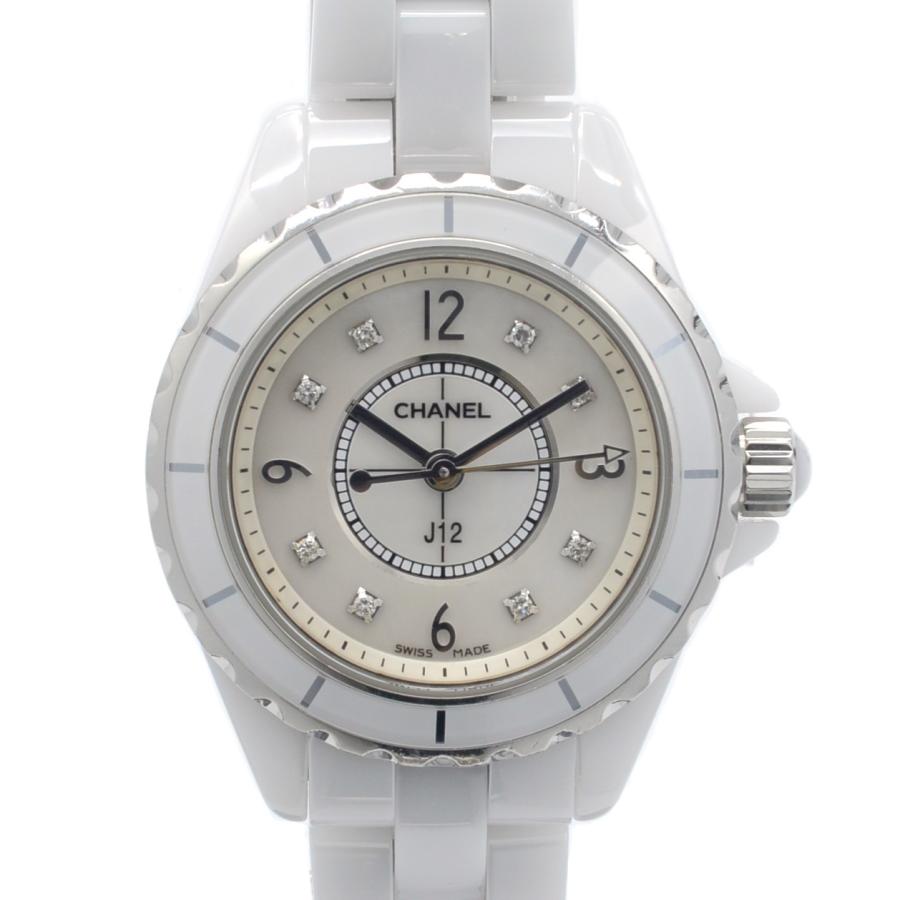 CHANEL シャネル J12 H2570 8Pダイヤモンド 29ミリ ホワイトシェル文字 