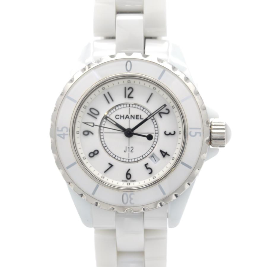 シャネル CHANEL J12 33mm H0968 レディース 腕時計 CHANEL シャネル J12 33MM H0968 白セラミック デイト クォーツ