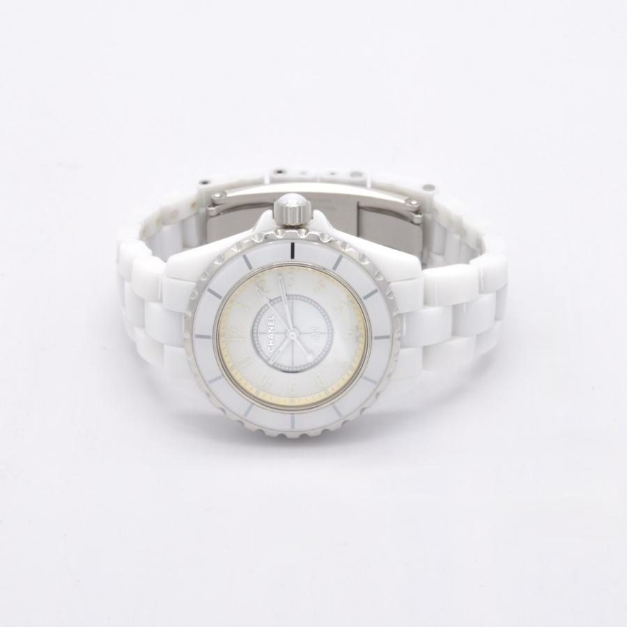 CHANEL シャネル J12 クォーツ 33ミリ QZ ホワイト文字盤 セラミック