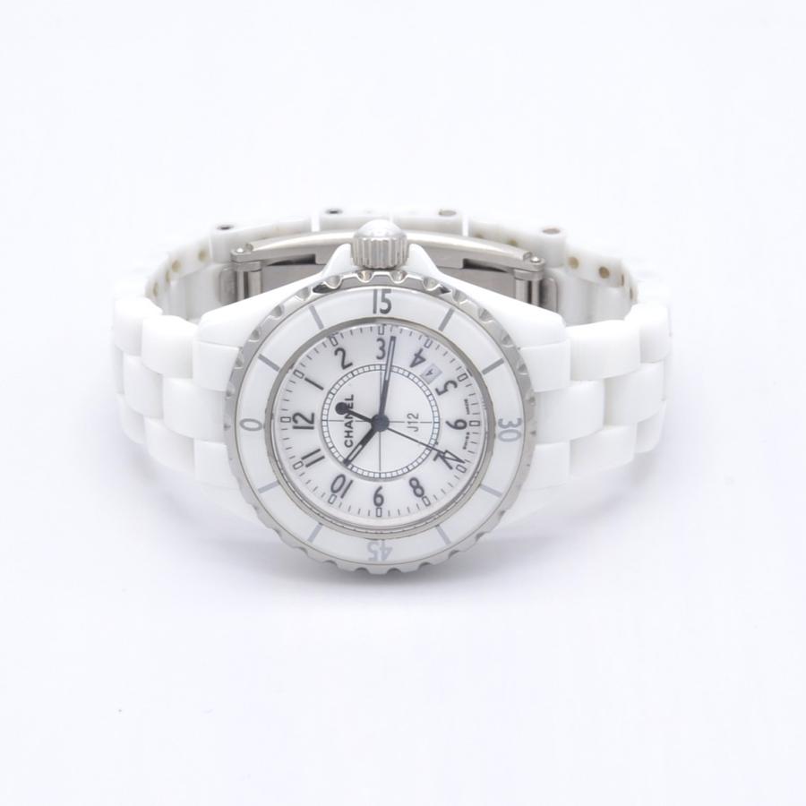 シャネル J12 33mm H0968 クオーツ ホワイトセラミック レディース ボーイズ CHANEL 【中古】 【時計】 CHANEL - シャネル J12 33mm H0968 クオーツ ホワイトセラミック