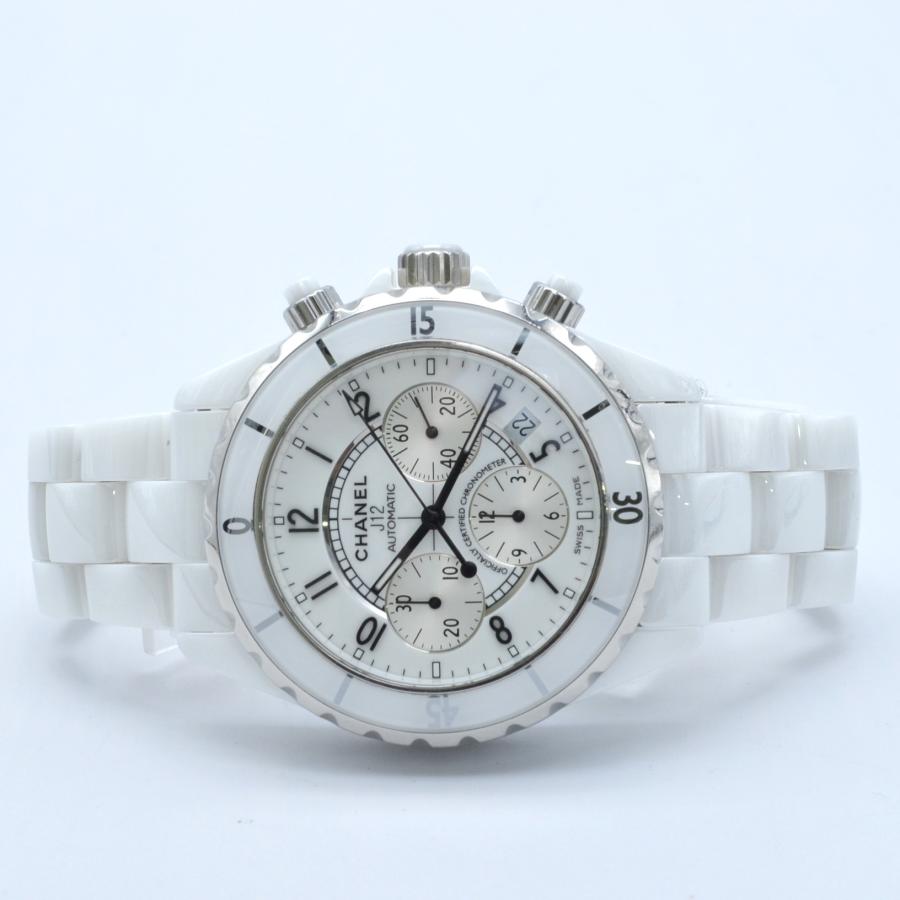 CHANELシャネル J12 ホワイトセラミック クロノグラフ 自動巻き