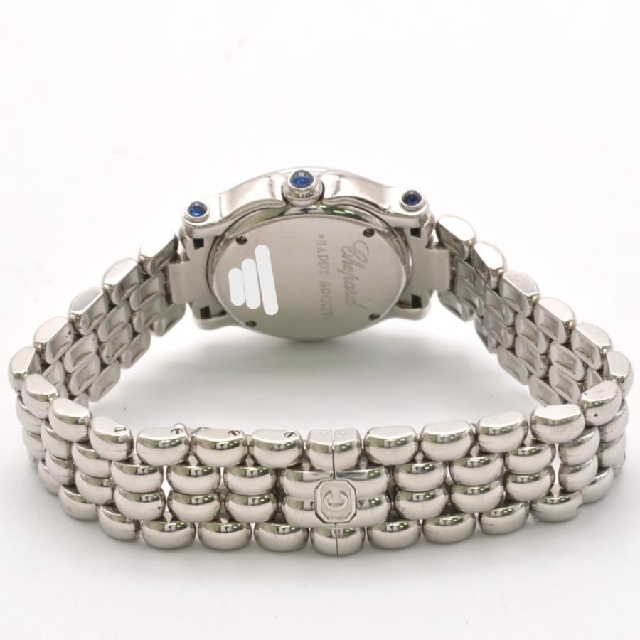 ショパール Chopard ハッピースポーツ 27/8250-23 レディース 腕時計 5P ダイヤ ブラック クォーツ ウォッチ Happy sports 90305148 中古)CHOPARD ショパール ハッピースポーツ 27/8250-23（商品ID