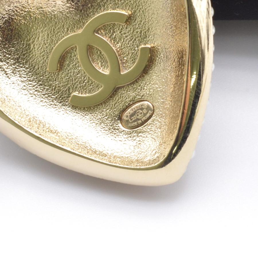 シャネル CHANEL ブローチ L22B ハート GP フェイクパール ライン