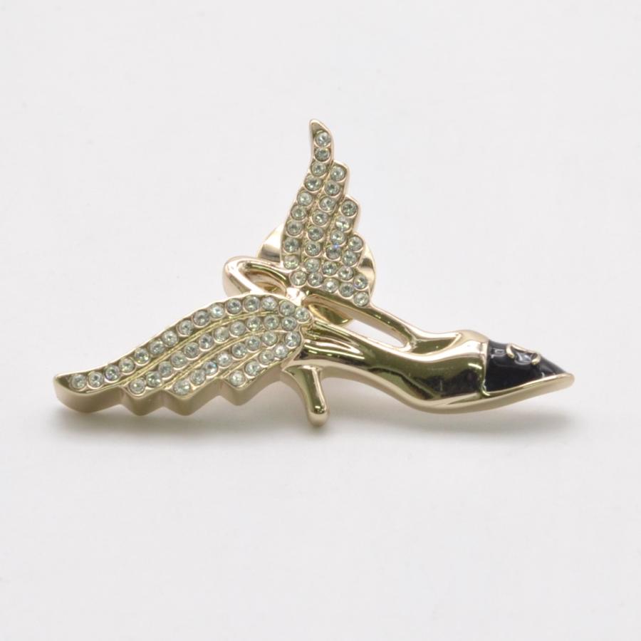 CHANEL シャネル　ハイヒール　ピンブローチ　　ゴールドブラック CHANEL シャネル ハイヒール ピンブローチ アクセサリー GP 【ほぼ新品
