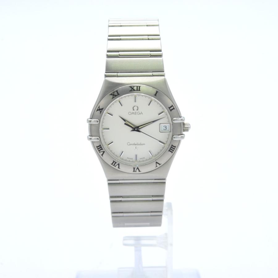 OMEGA オメガ コンステレーション QZ メンズ腕時計 アイボリー文字盤