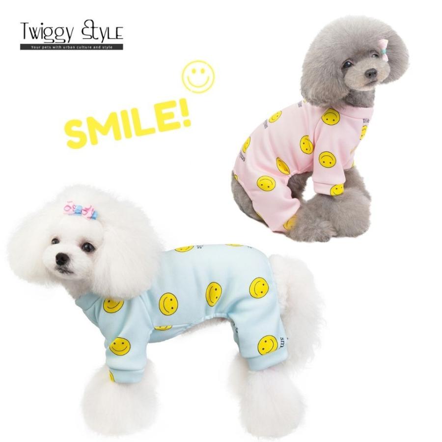 送料無料 秋 冬 サイズ交換対応 犬服 ドッグウェア 秋 冬 パジャマ 可愛い かわいい 犬用つなぎ オーバーオール スマイルロゴオーバーオール C0008 Twiggy Style 通販 Yahoo ショッピング