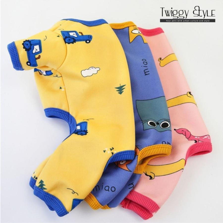 送料無料 秋 冬 サイズ交換対応 犬服 ドッグウェア 秋 冬 パジャマ 可愛い かわいい 犬用つなぎ オーバーオール 裏地あったかベビーパジャマ C Twiggy Style 通販 Yahoo ショッピング