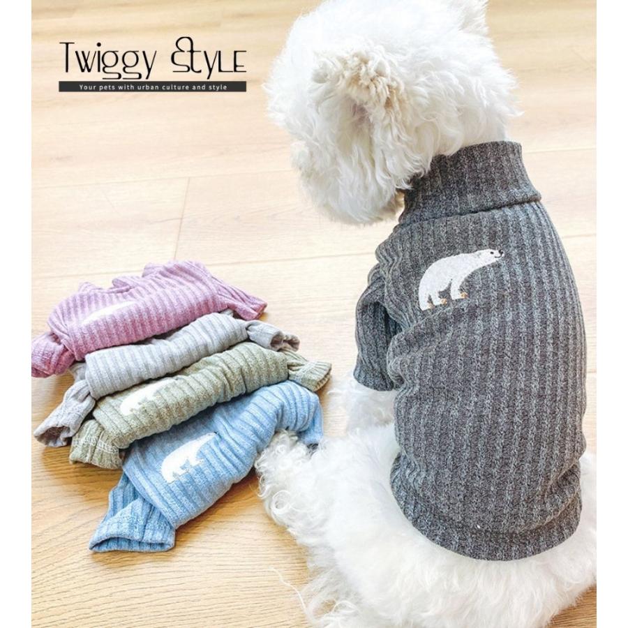 犬 犬服 ドッグウェア 秋 冬 秋服 冬服 ニット セーター トレーナー シンプル 暖かい あたたかい かわいい おしゃれ ワンポイントリブタートルネック C Twiggy Style 通販 Yahoo ショッピング