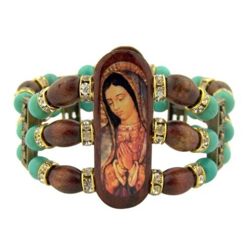 メリット Our Lady of Guadalupe with Divine Mercy Epoxy Icon on
