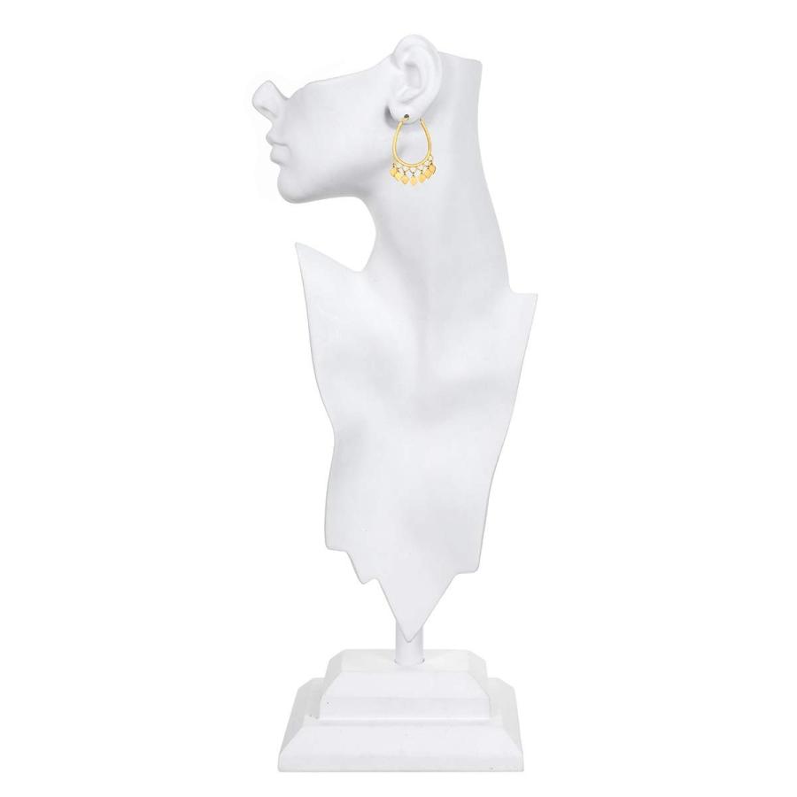 Satya Jewelry Women's Gold Petal Hoop Earrings, One Size