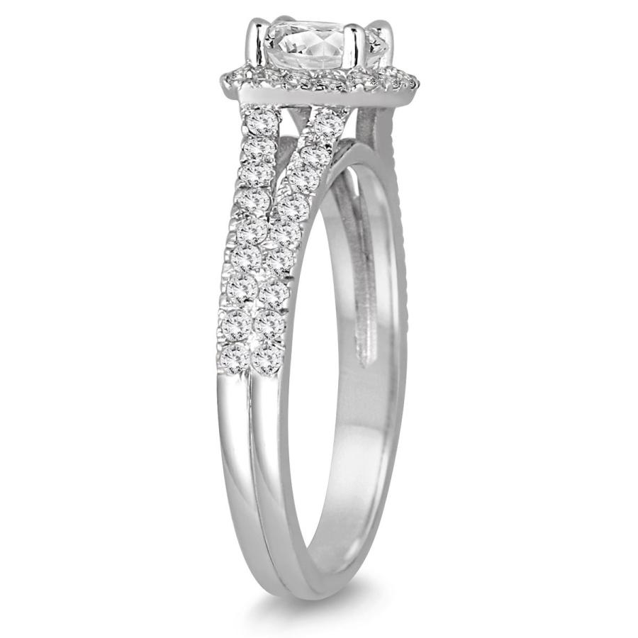 AGS Certified 1 1/4 Carat TW Diamond Engagement Ring in 14K White Gold