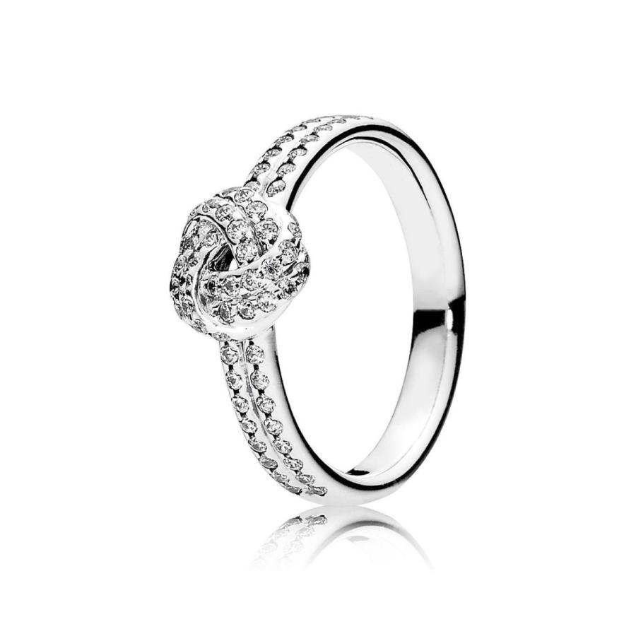 PANDORA Sparkling Love Knot Ring, Clear CZ 190997CZ-52 EU 6 US