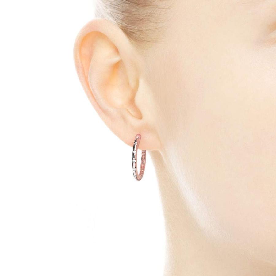 PANDORA Hoop Earrings in PANDORA Rose with Clear Cubic Zirconia - 2862